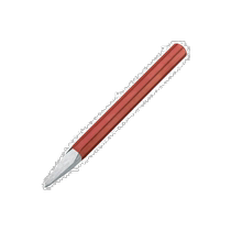 Japan direct mail RACODON model 940018 pointed chisel 400mm octagonal body red