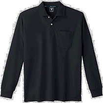 Xebec long-sleeved comfortable polo shirt black casual versatile simple daily travel L