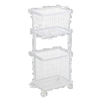 (Japanese direct mail) Yamazaki Yamazaki Laundry frame basket white approx W40 × D29 × H93 5cm Large