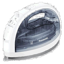 Self-operated｜Panasonic Cordless Steam W-head Iron Transparent Gray NI-WL406-H Design Ironing