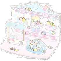 (Direct mail from Japan) San-X Corner Friends Pearl Park Scene Acrylic Card FR73901