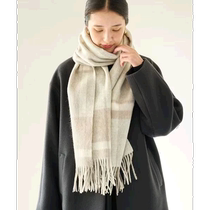 Japanese direct mail green label relaxing womens wool plaid scarf 36366990885