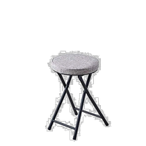 (Direct mail from Japan) Pearl Metal Folding Chair Ivory Black N-7784