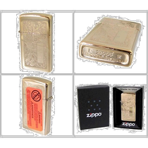 Self-operated｜ZIPPO kerosene lighter oil-free SOLID BRASS series thin Venetian gold 16