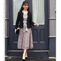Japan direct mail RUIRUE BOUTIQUE womens floral lace dress and short jacket two-piece set