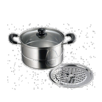Japan direct mail Japan direct mail Yoshikawa Mancai series stainless steel double-layer cooking pot 22cm
