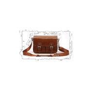 (Direct mail from Japan) uni Mitsubishi Pencil 3C digital accessories British style leather waterproof camera bag me brown F