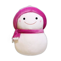 Japan Direct Mail (Japan Direct Mail) Shinada Plush Doll Fuwa Snowman L Pink YDC-0480