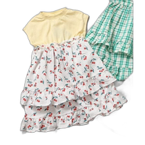 Japanese direct mail layered skirt patchwork dress BREEZE