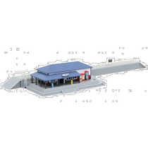 (日本直邮)ROKUHAN建筑模型蓝色车站S047-1儿童玩具模型摆件