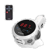 Self-operated｜Elecom FM Transmitter Bluetooth Silver LAT FMBTB05 Audio Remote Control