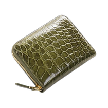 Japanese direct mail sankyo shokai unisex mini crocodile leather wallet made of original leather lightweight and sturdy