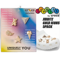 Japan direct mail Crocs shoes and accessories Jibbitz Gold Icons 5 Pack 10011118