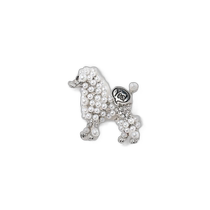 Japanese direct mail guriguri womens fashion pearl dog-shaped brooch 61680565854