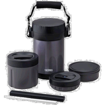 (Direct mail from Japan) Thermos Insulated Lunch Box Set Dark Blue About 1 6 in Stainless Steel JBG-2000 M