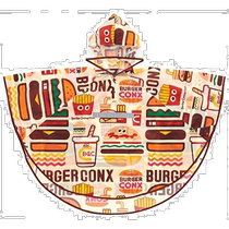 (Direct mail from Japan) Skedar poncho for children Burger Conx mixed suitable for height 110-12