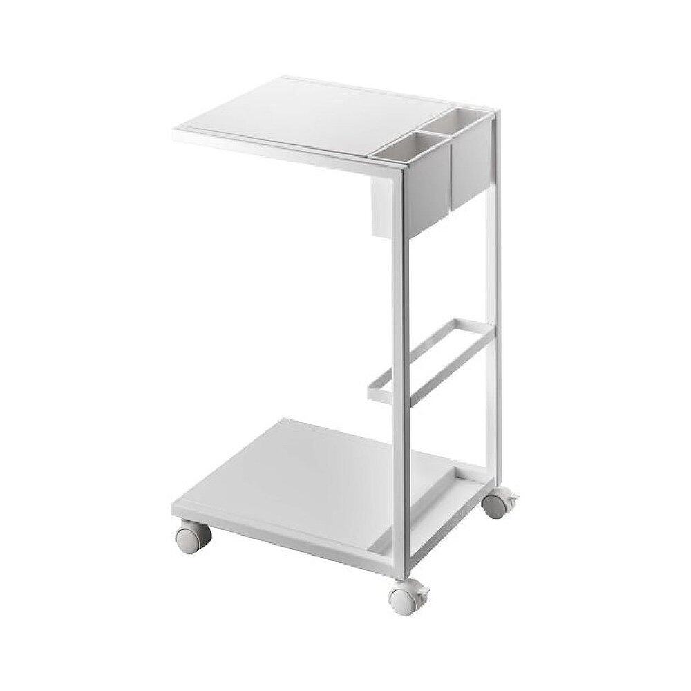 (Japan Direct mail) Yamasaki Industrial brief Wind can push the tea table shelves white 7155-Taobao
