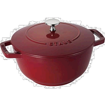(Direct mail from Japan) STAUB enamel double-ear pot and pot cherry red L20cm induction cooker suitable for 40501-07