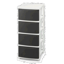 (Direct mail from Japan) IRIS OHYAMA storage box 4-layer plastic storage cabinet colone