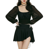 Japanese direct mail TeddyShop womens back bow cut asymmetric dress swimsuit set hys31