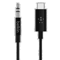 Belkin USB Adapter USB-C to 3 5mm RockStar Black Belkin Conversion Audio Plug