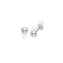 Japanese direct mail Japanese tide MIKIMOTO earrings about 7 50 mm