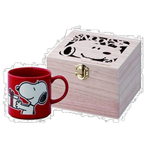 (Direct mail from Japan) Yamaka Yamaka Store Snoopy Color Cup Wooden Box SN451-11H Red 350m