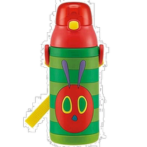 Skater Stainless Steel Childrens Straw Cup 380ml Green Bug SSPV4 Plastic