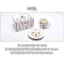 Japan Direct Mail ARABIA MOOMIN ABC 0 3L Mark Cup And Saucer Suit Fashion Ceramic Gift