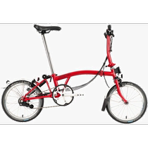 Self-operated｜Brompton Bicycle Red Folding Safety C Line Urban Low
