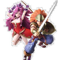 (Direct mail from Japan) Densetsu 3 TRIALS of MANA Dylan Angela PVC painted model