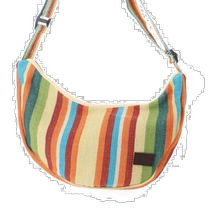 (Direct Mail from Japan) Cayhane Crescent Bag Shoulder Bag Rainbow Stripe Zipper Simple Fashionable Versatile