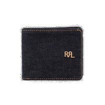 Japan Direct Mail Double RL RRL Mens Printed Denim Bifold Wallet Made in the United States Durable and Solid