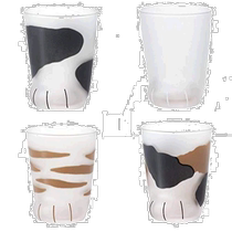 (Direct mail from Japan) 4 piece set Adelia coconeco glass kitten MUJI 230ml