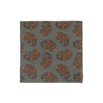 Japan Direct Mail Holliday Brown Mens Silk Paisley Printed Pocket Square 21470099