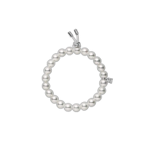 Japanese errand MIKIMOTO Mikimoto Akoya pearl 18K white gold diamond bracelet is elegant and elegant