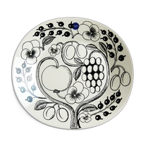 Japan Direct Mail ARABIA Black Paradisi Oval Plate 25cm