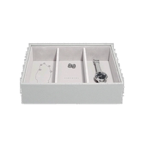 (Japanese direct mail) Stackers jewelry box Classic deep 3 layers of cobblestone grey jewellery containing