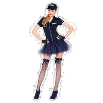 (Japan direct mail) PartyCityCosplay suit sexy cute policewoman silk stocking uniforms dark blue