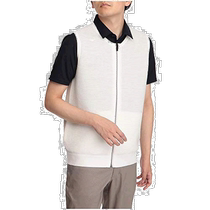 (Japanese direct mail) Mizuno Meijin thick mens vest waistcoat white striped minimalist casual 100 lap jacket