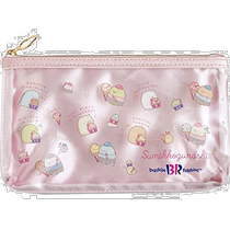 Japan Direct mail (Japan Direct mail) San X прозрачный Pen Bag Corner Bio Rice Cream Patina