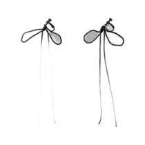 Japanese direct mail bow long chain earrings coen ear clip