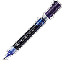 (Direct mail from Japan) Pentel Painting Pen Purple Blue Double-ended Art Pen Silky and Smooth XGFH DV