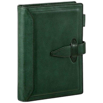 Raymay Fuji da Vinci Vegetable Tanned Buffalo Account Notebook Green