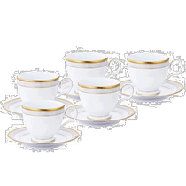(Direct Mail from Japan) Noritake Tea Cup and Saucer Set 250cc Champagne Gold 5 Sets F91988