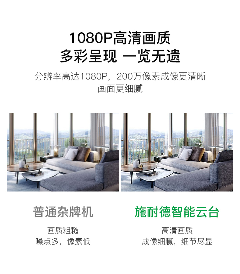 世界500强 施耐德 1080P无线云台 摄像头 340°全景监控 图4