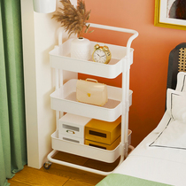 Kitchen small cart Bedroom Baby supplies Shelf floor with wheels movable multilayer living-room snacks storage rack