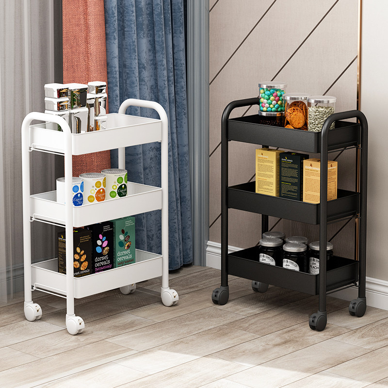 Kitchen Trolley Shelve Shelf Floor Multilayer Nordic Home Baby Makeup Room Same snacks Contained Shelves