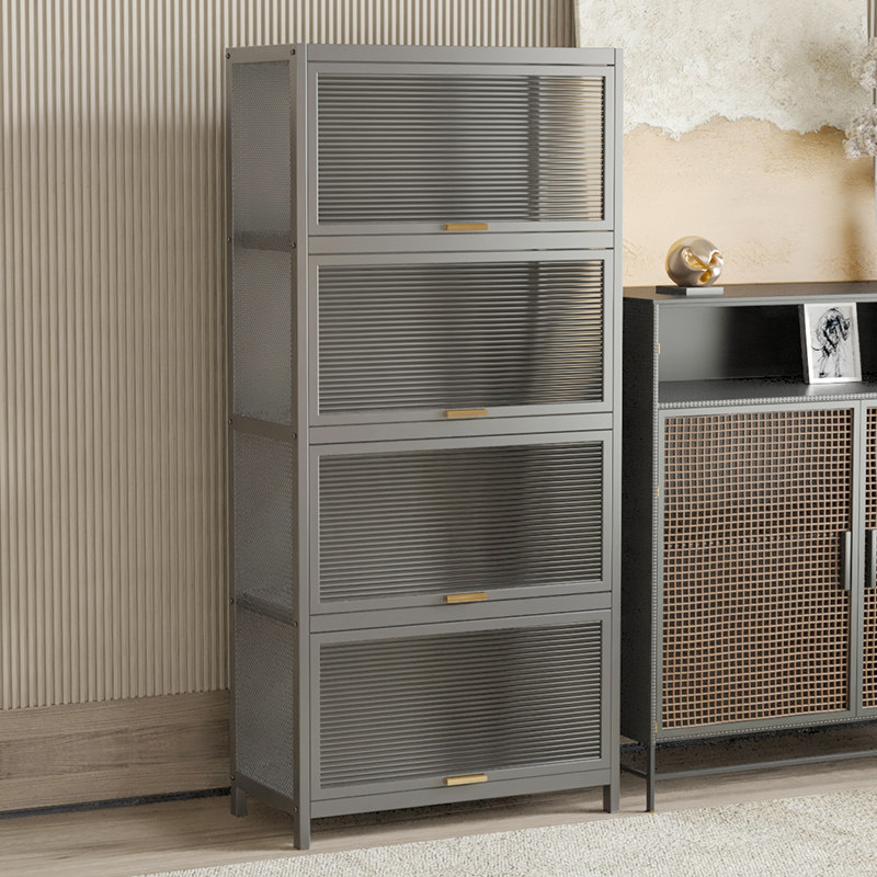 Home snack storage cabinet living room bedroom children's toy storage cabinet multi-layer with door sundries storage cabinet rack