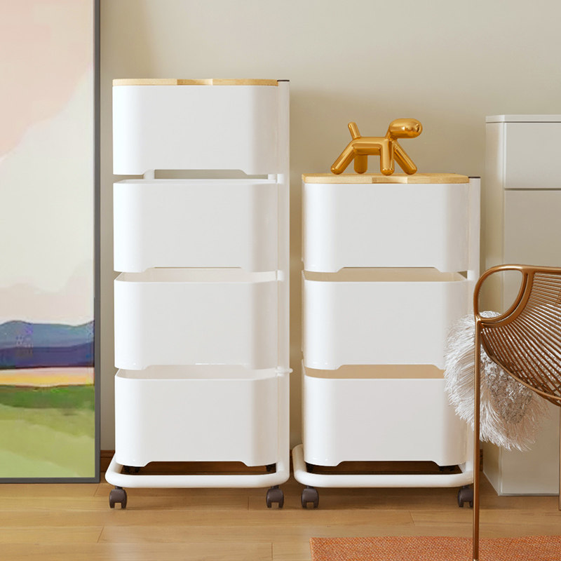 Rotating Shelf Small Cart Ground Floor Bedroom Baby Multilayer Kitchen Snack Mobile Storage Dressing Room Containing shelf